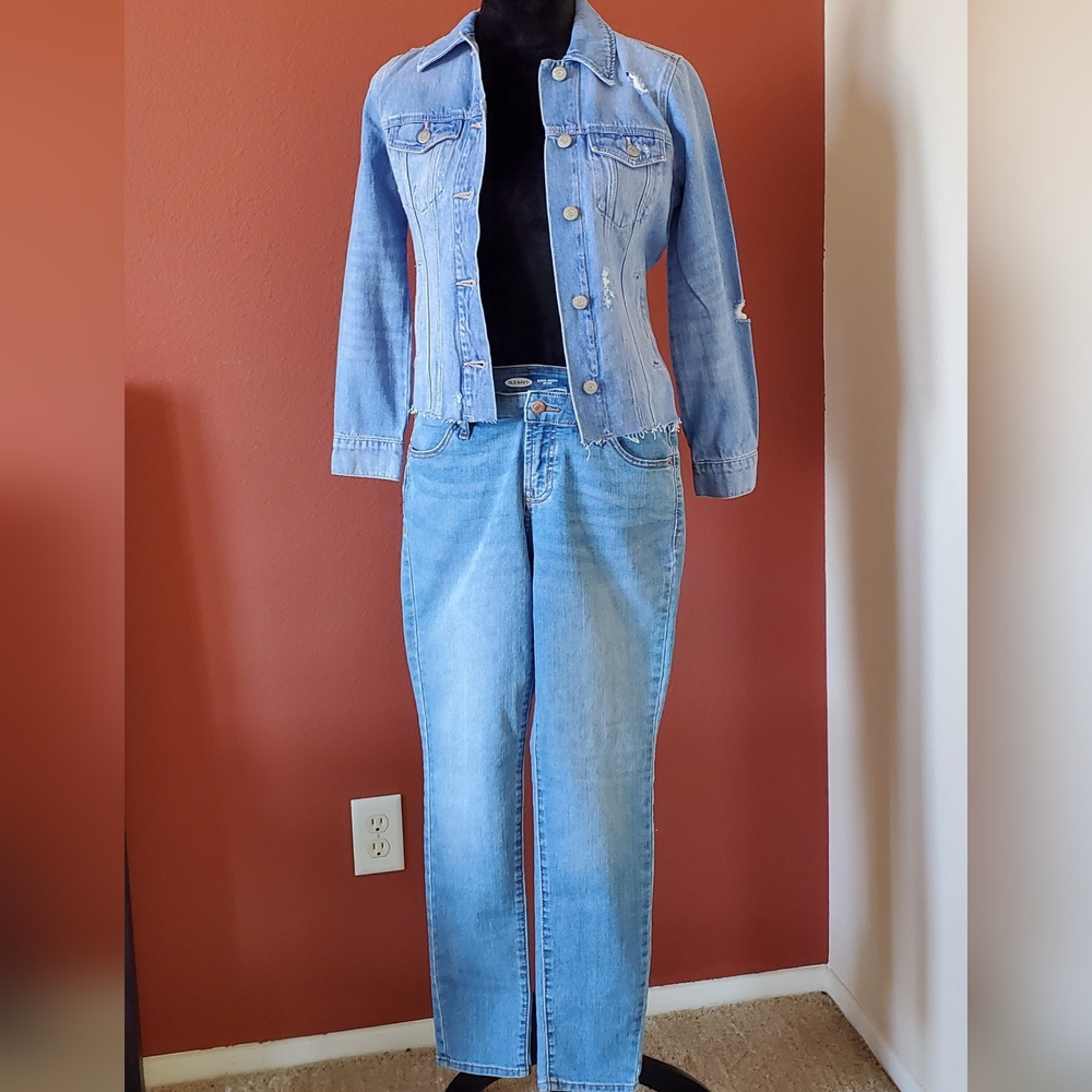 2 Pcs. Old Navy - Distressed/ Prewashed Demim Jacket & Jeans